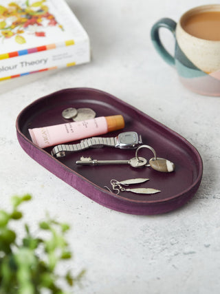 Handmade Mini Pill Leather Tray