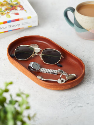 Handmade Pill Leather Tray