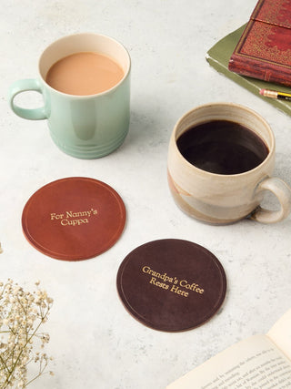 Leather coasters