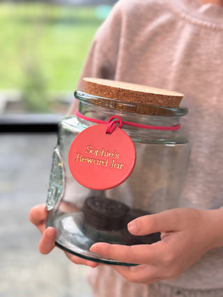 Coral reward jar label