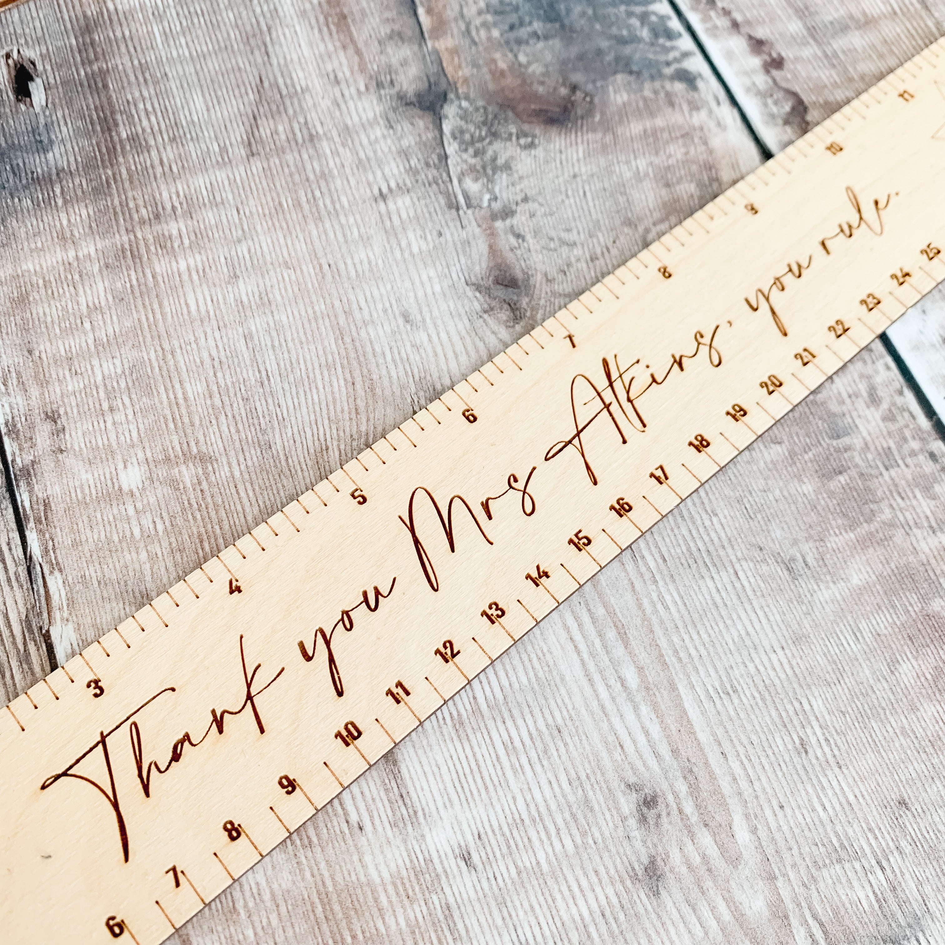 Plywood Personalised NAME Rules Wooden Ruler, 45% OFF